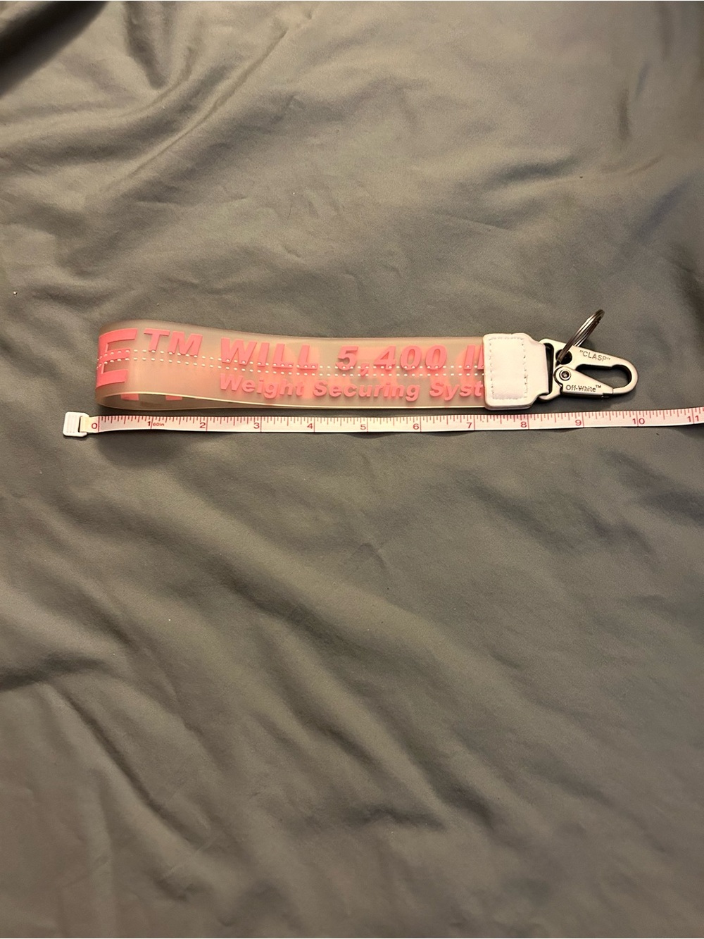 Off-White Inspired Pink Industrial Keychain Strap
